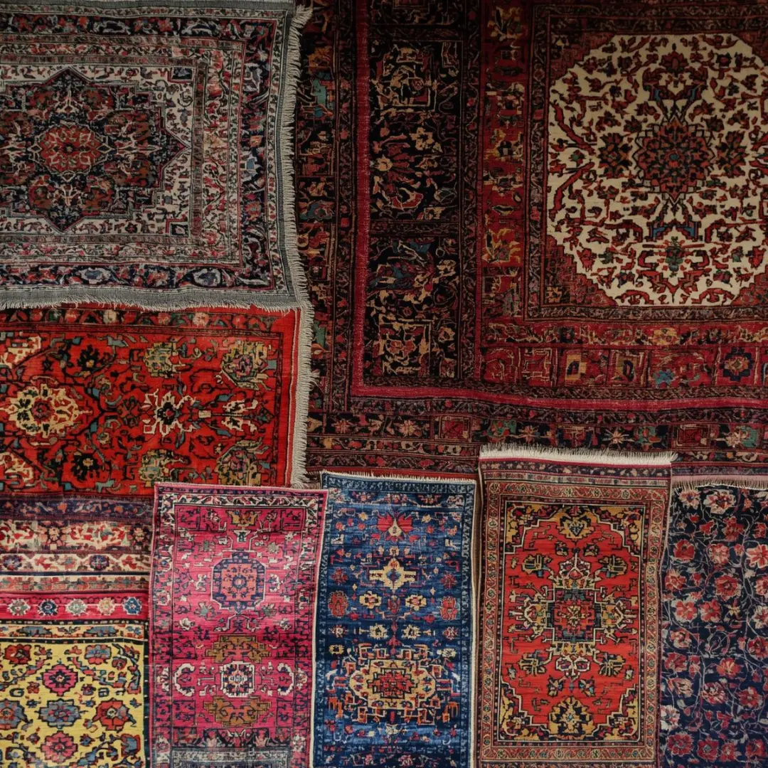 Vintage Persian rug collection for event styling
